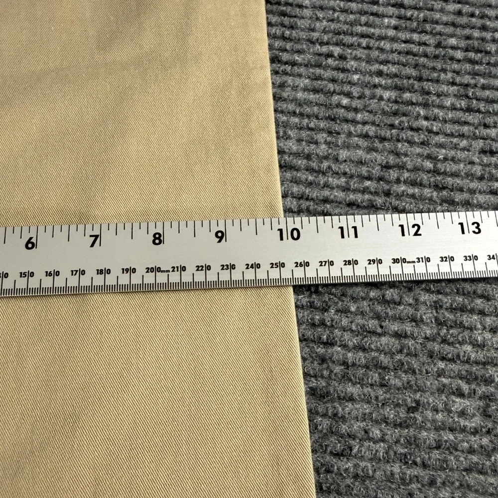 J.Crew The Bleecker Chino Pants Mens 34x34 Khaki Tan Straight Leg Cotton Twill